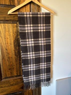 Jos. A. Bank Brown and Cream Plaid 100% 💯 cashmere